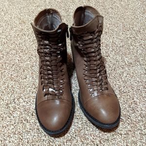 Antelope Gray leather boots 37 US 6.5 NEW